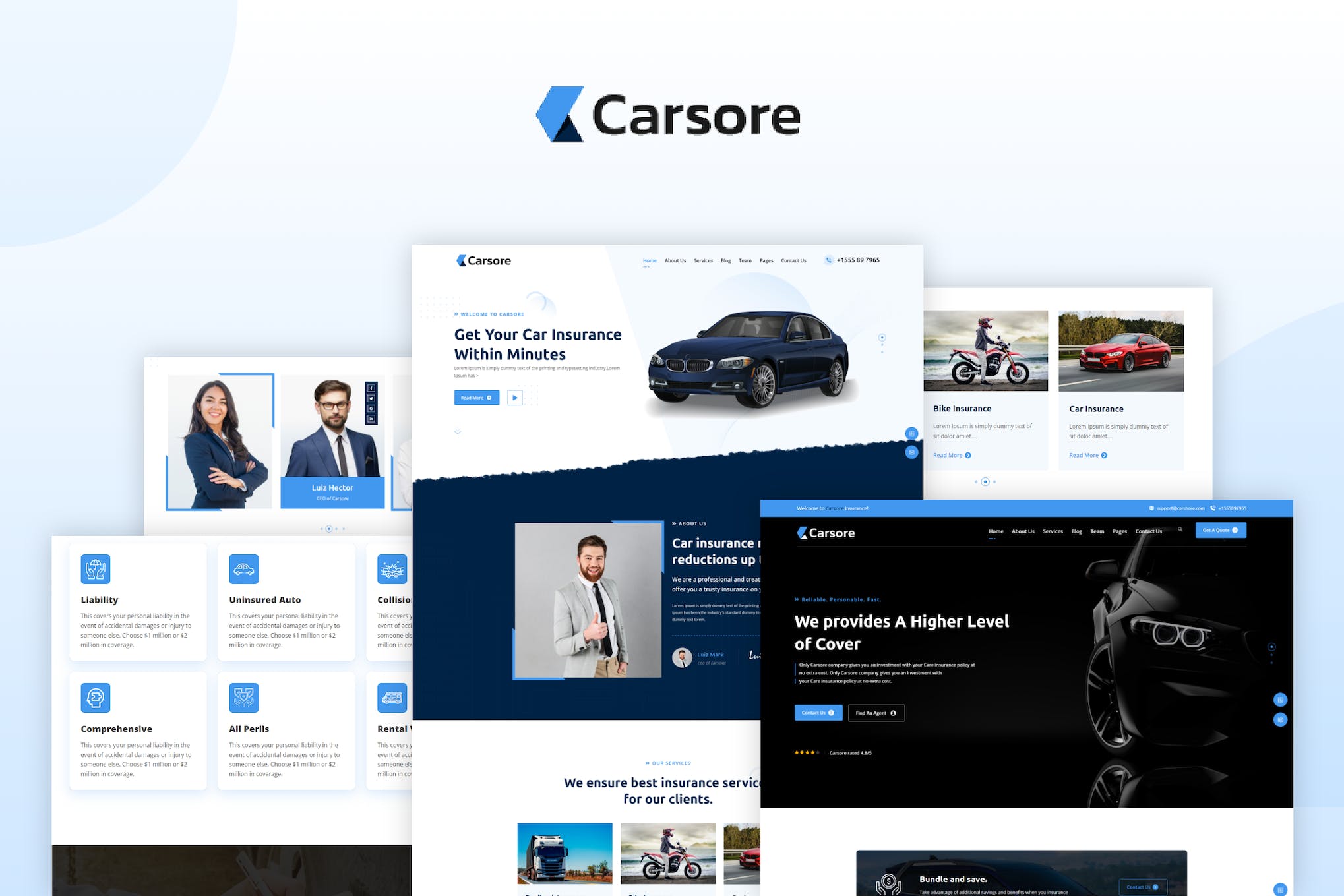 CARSORE – Car Loan Insurance HTML Template