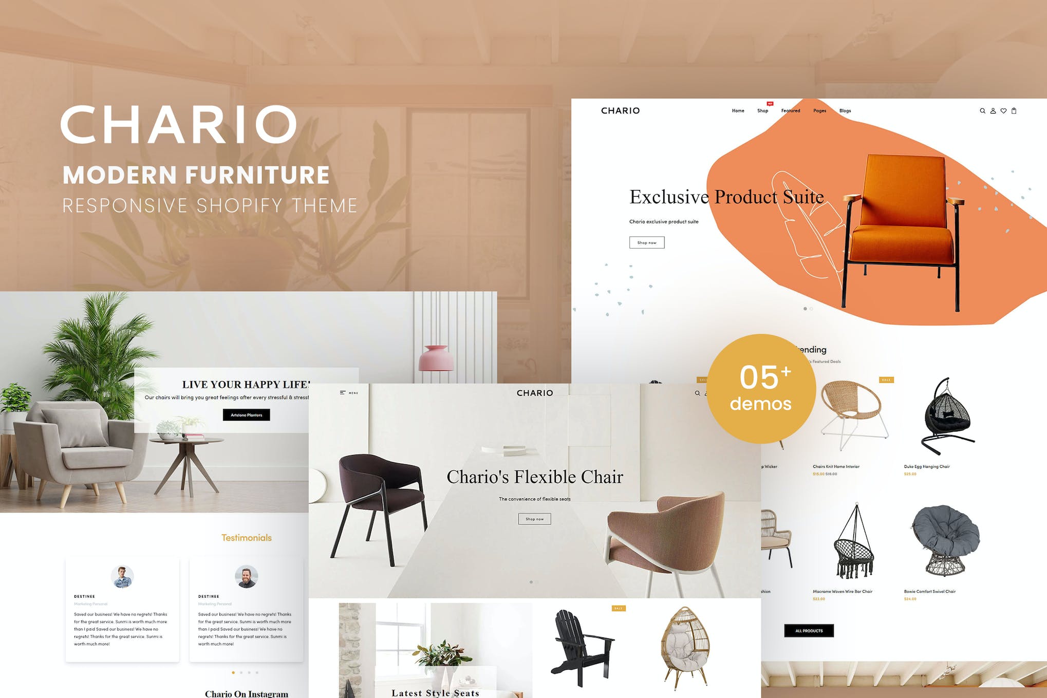 Chario – Modern Furniture Responsive Shopify Theme