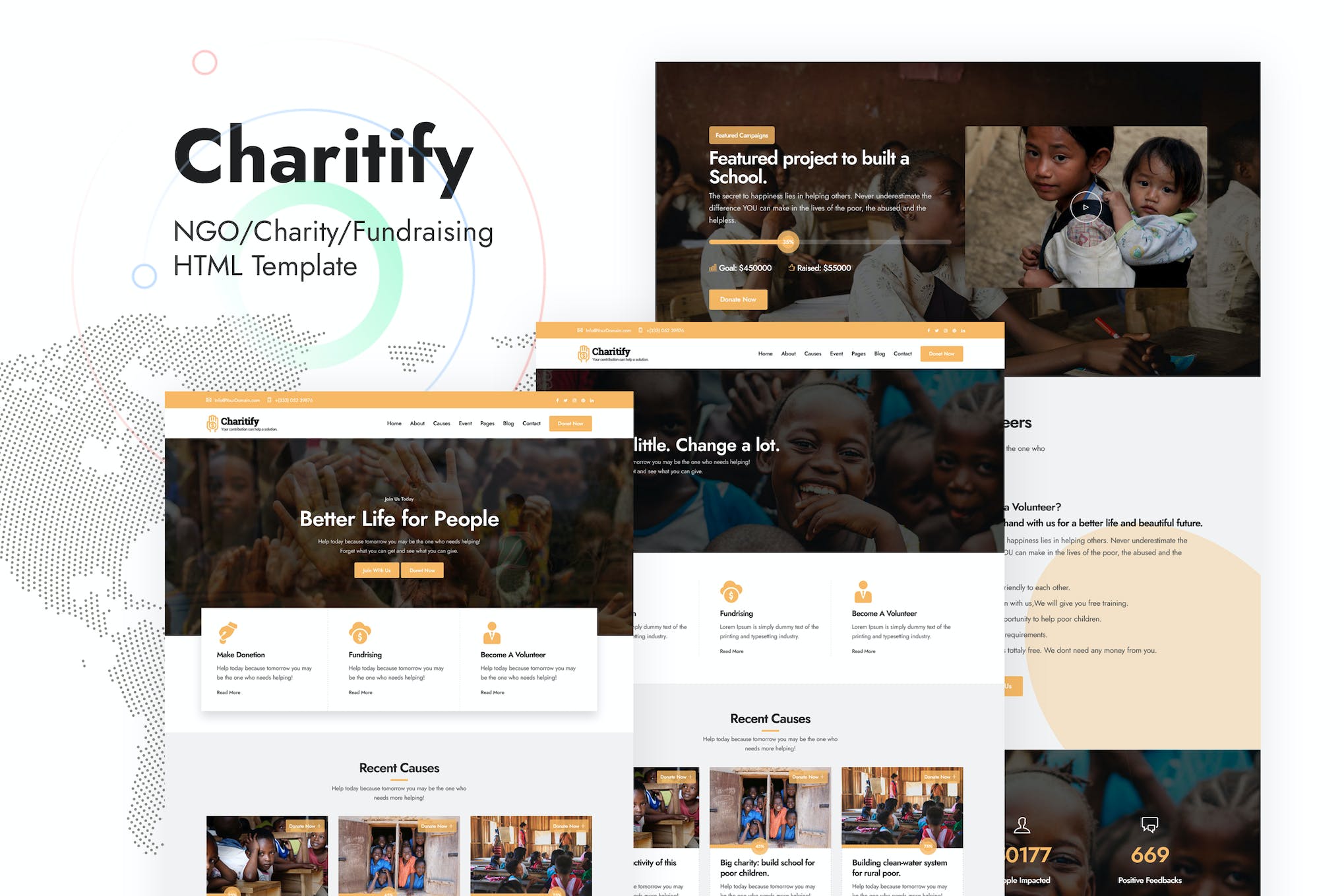 Charitify – NGO/Charity/Fundraising HTML Template