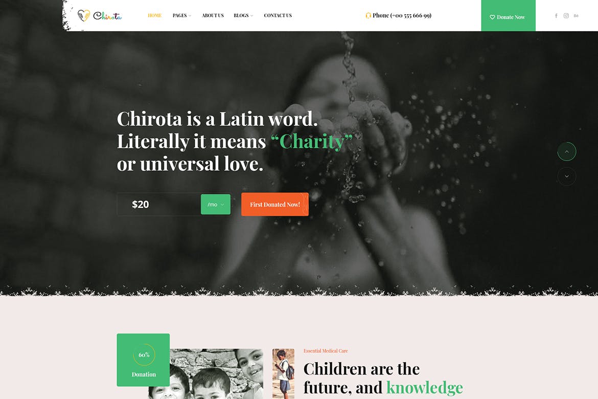 Chirota – Non Profit Charity HTML Template