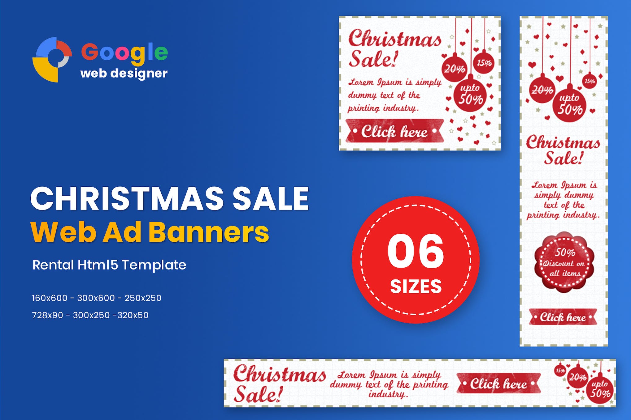 Christmas Sale Banner HTML5 – Animate