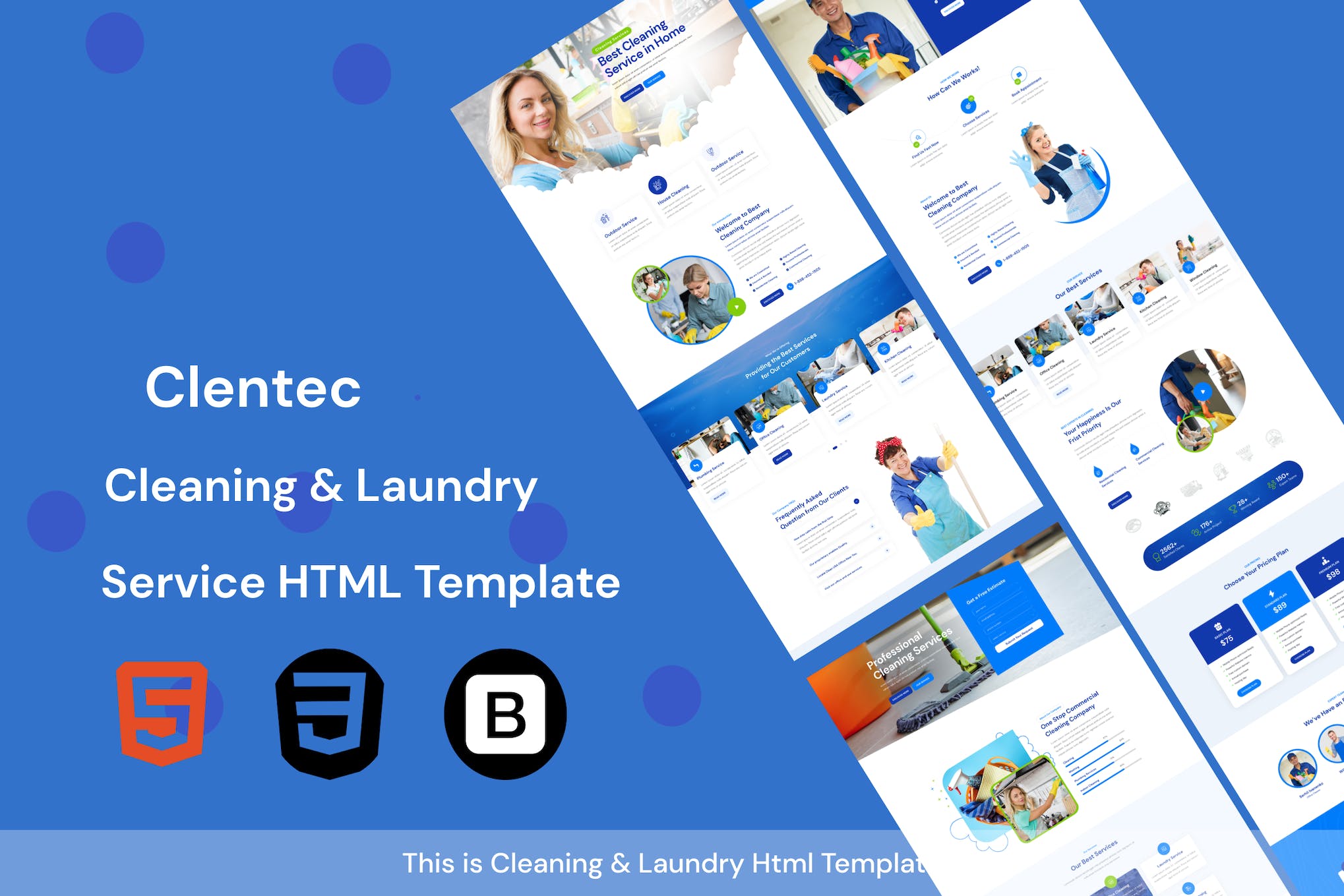 Clentac – Cleaning Services Html  Template