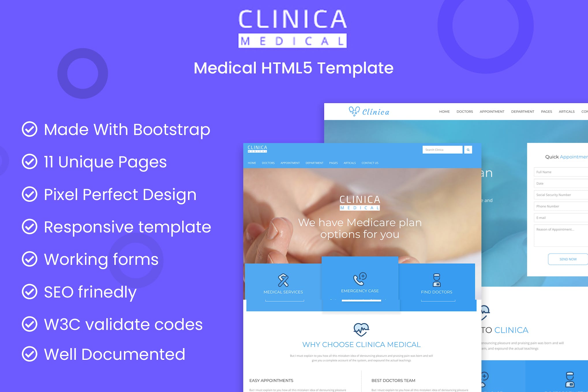 Clinica – Medical HTML Template