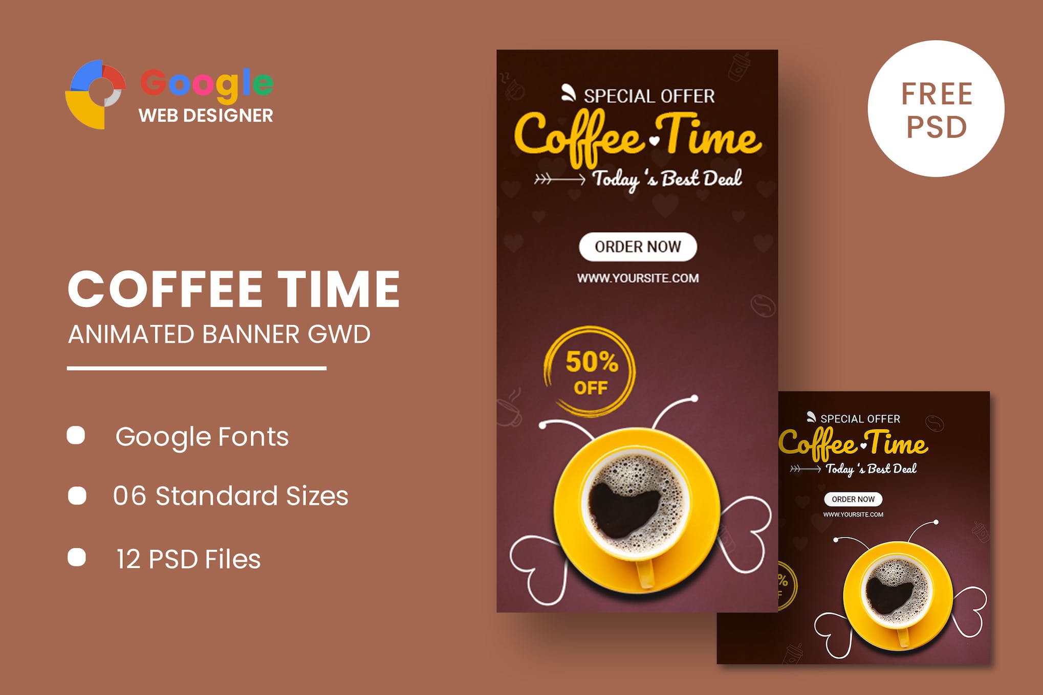 Coffee Animated Banner GWD