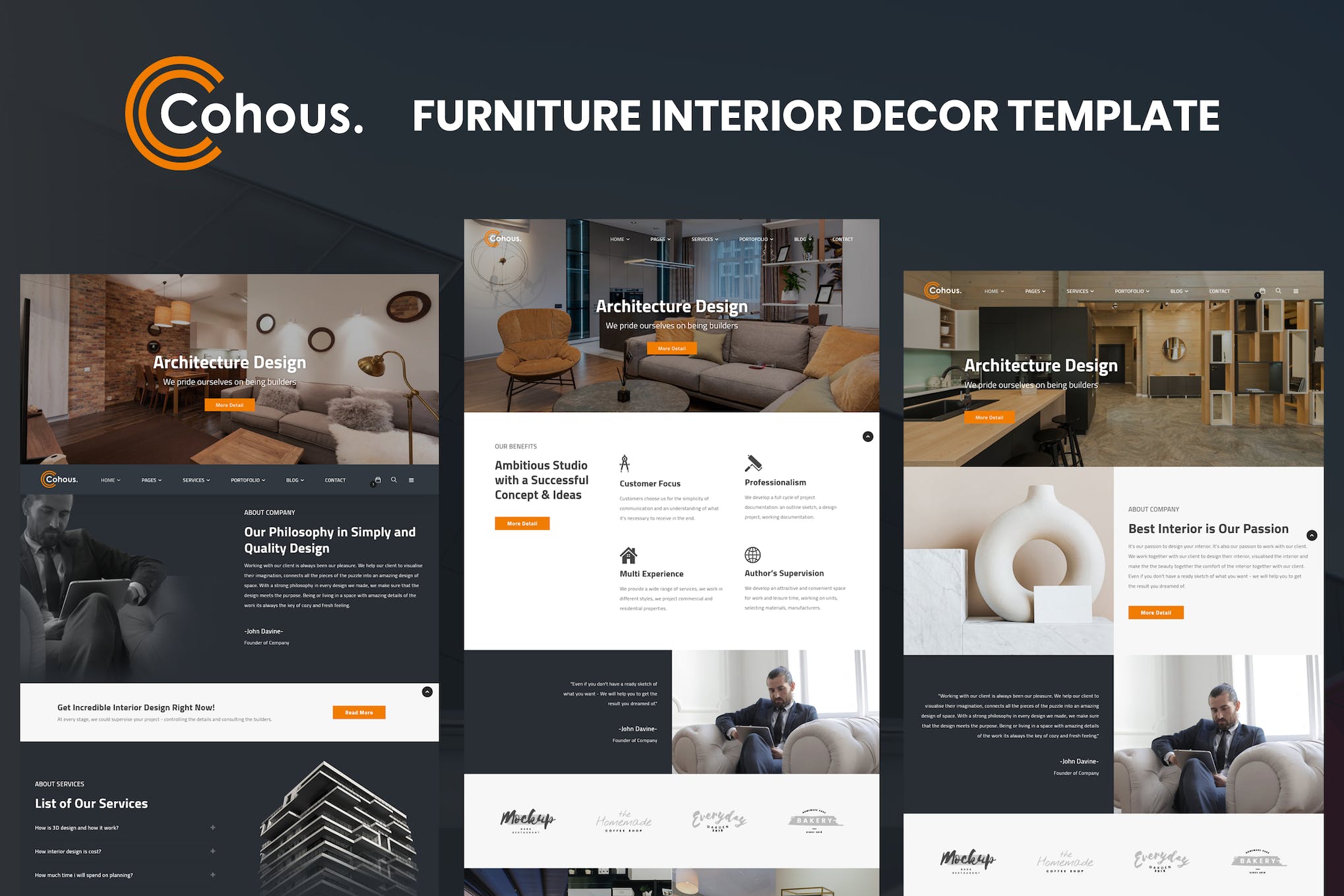 Cohous – Interior Design Template