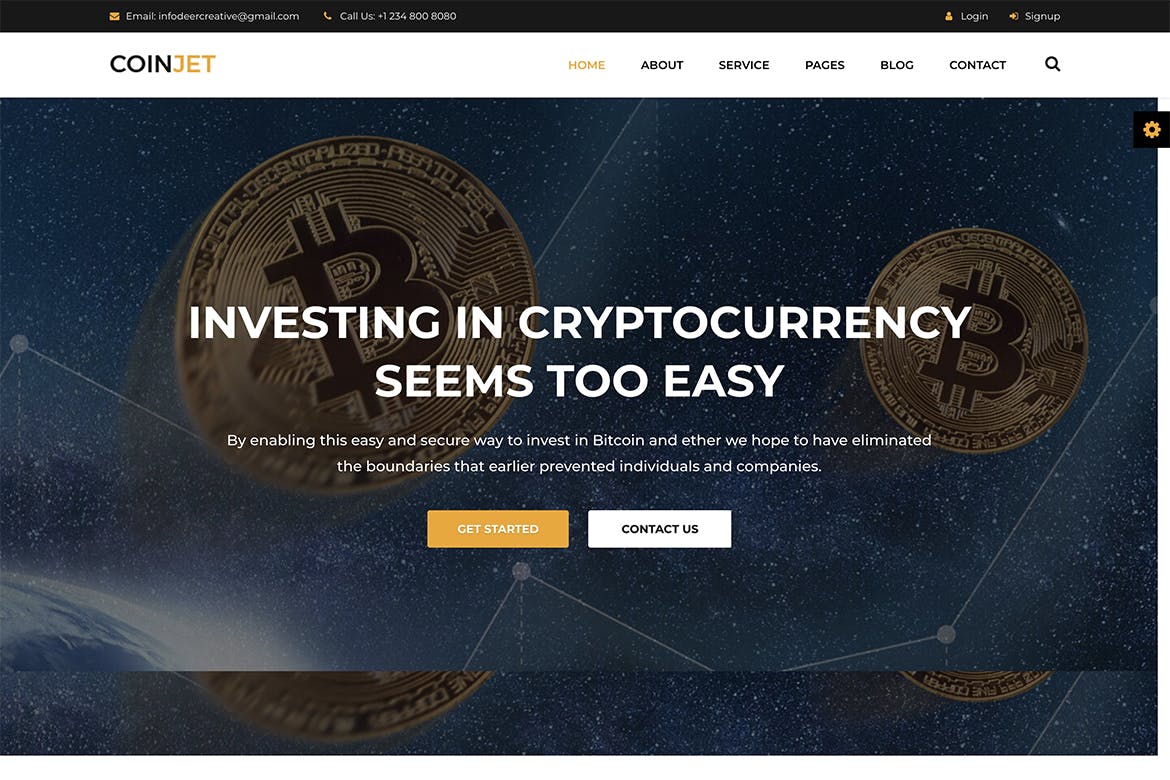 CoinJet | Bitcoin & Crypto Currency HTML Template