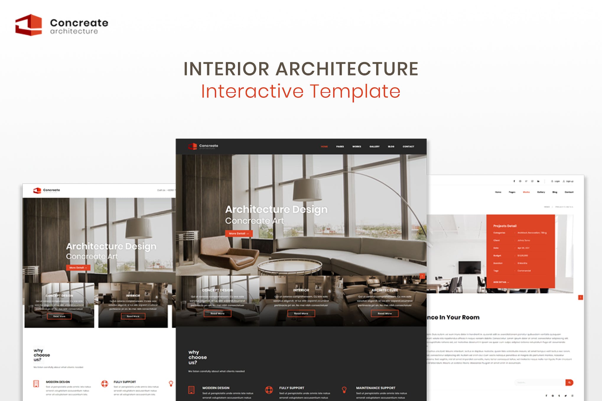 Concreate Interior Architecture Template