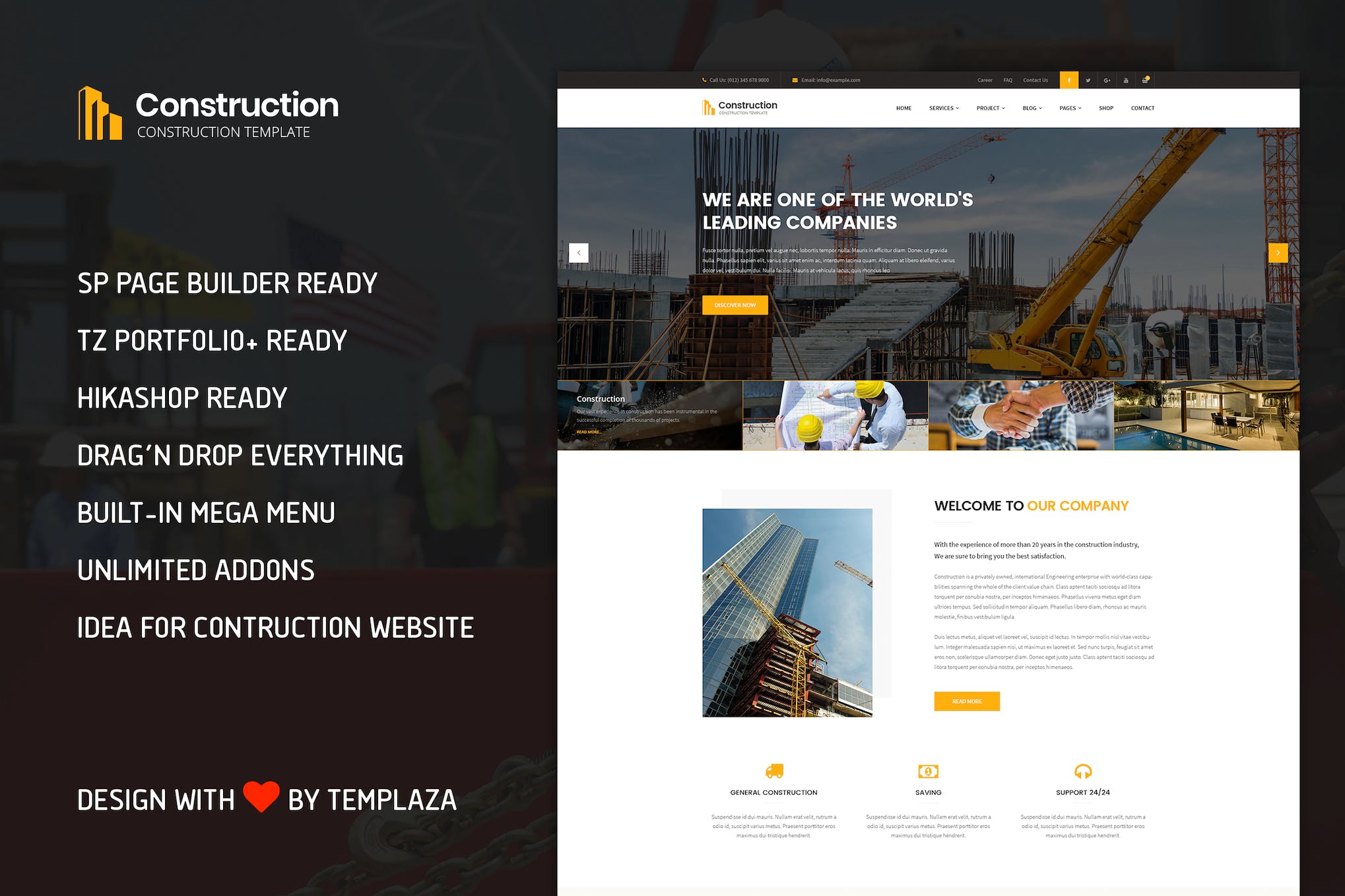 Construction, Building, Architect Joomla4 Template