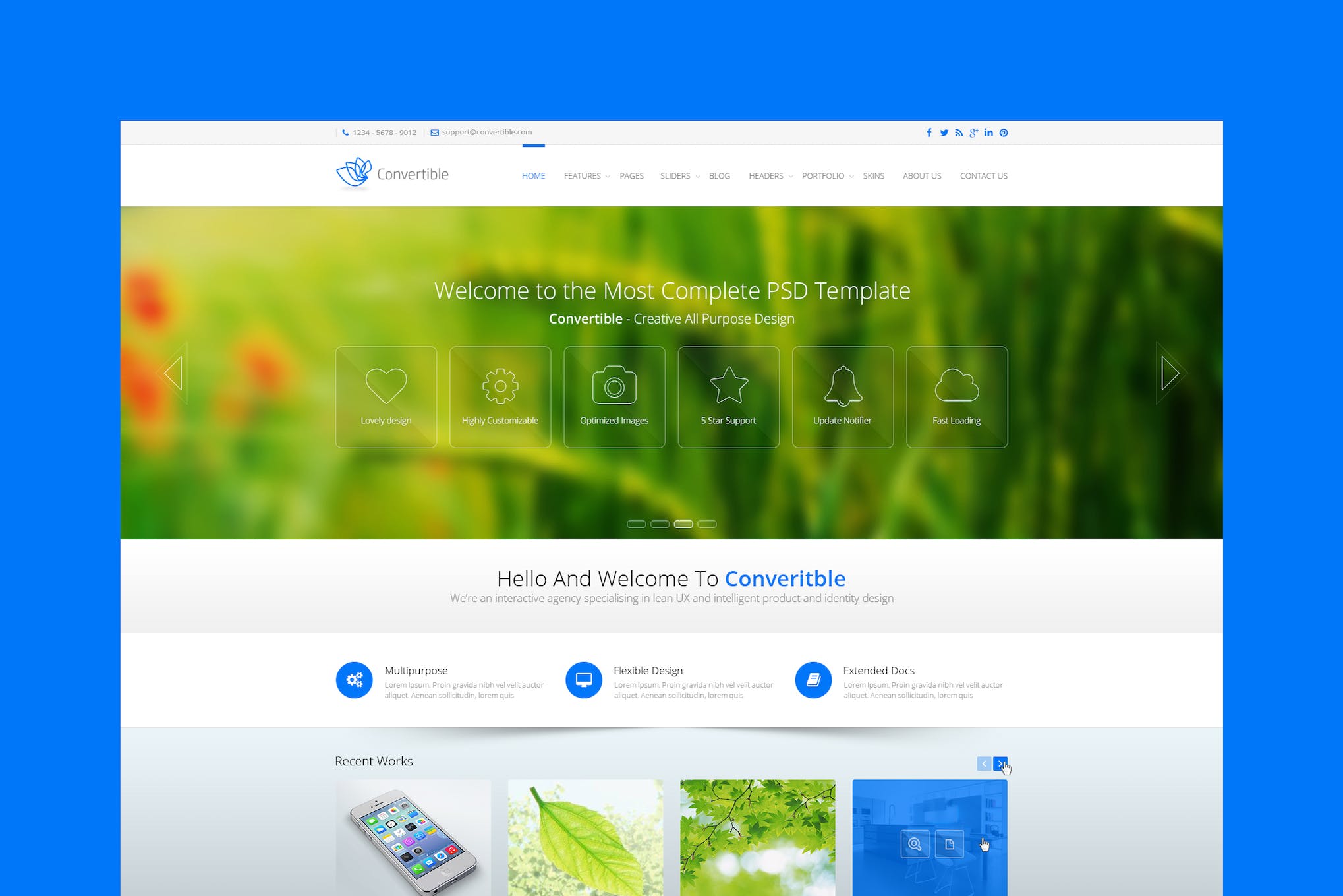 Convertible – Responsive HTML5 Template