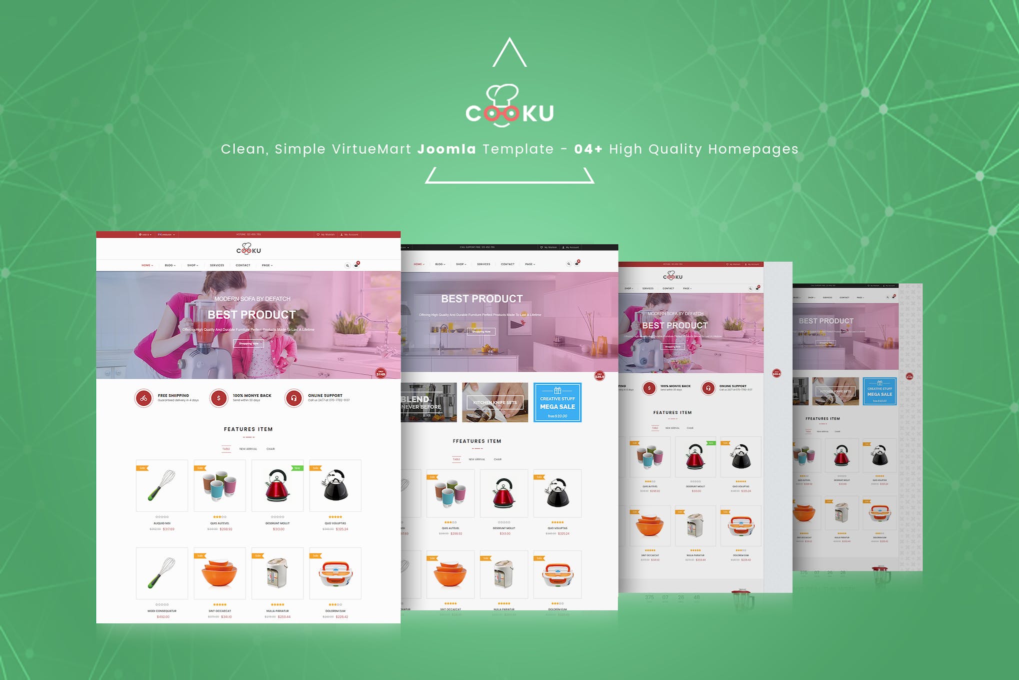 Cooku – Clean, Simple VirtueMart Joomla Template