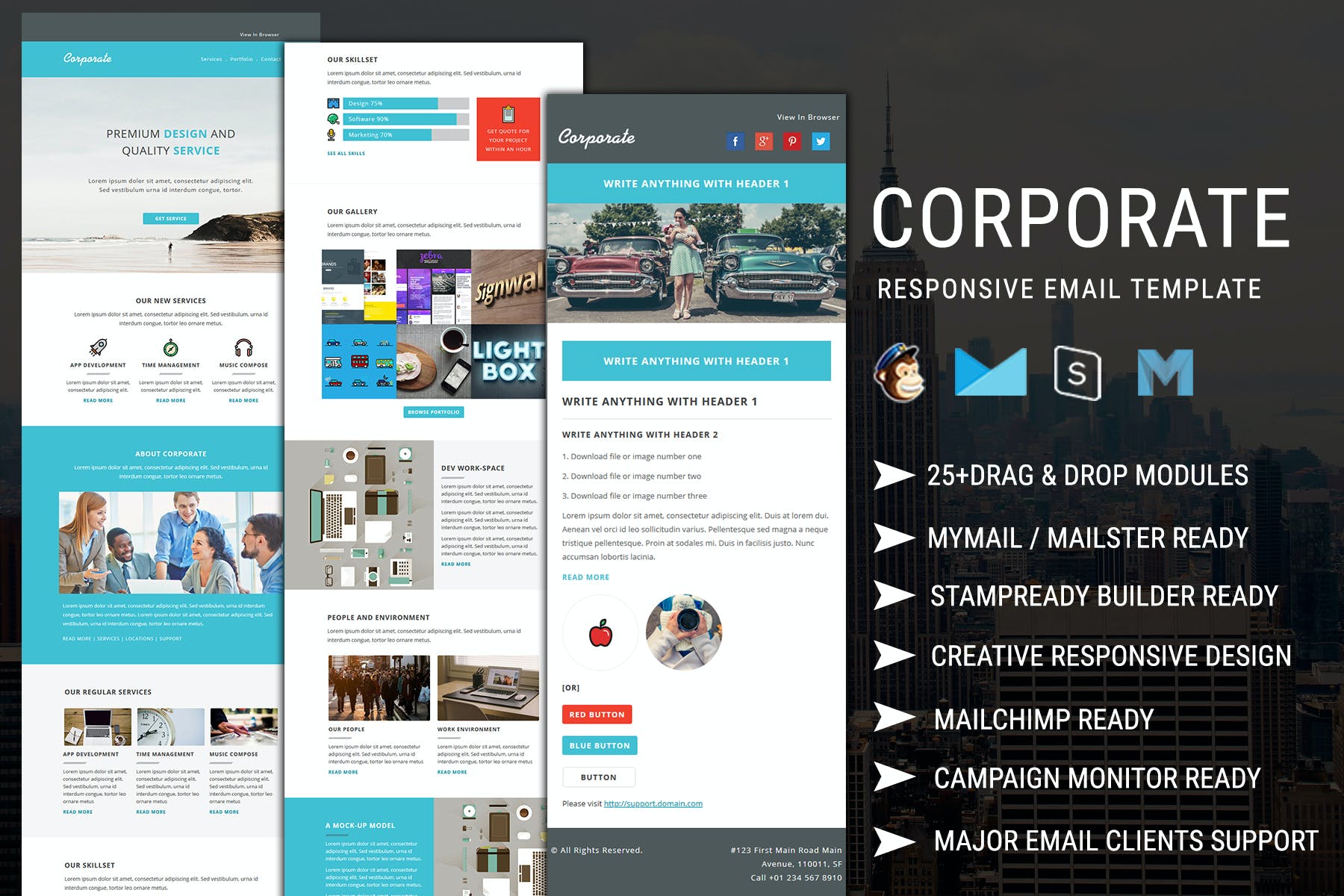 Corporate – Responsive Email Newsletter Templates