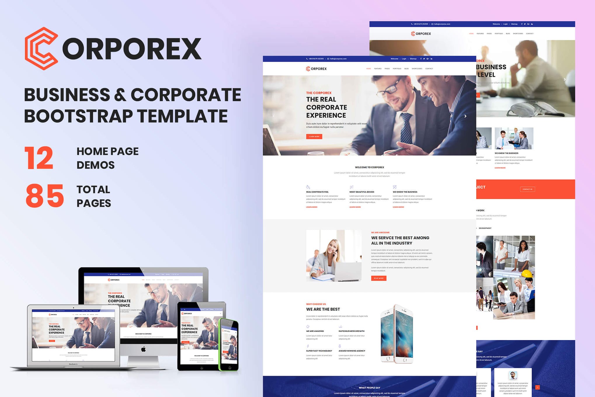 Corporex – Business & Corporate Bootstrap Template