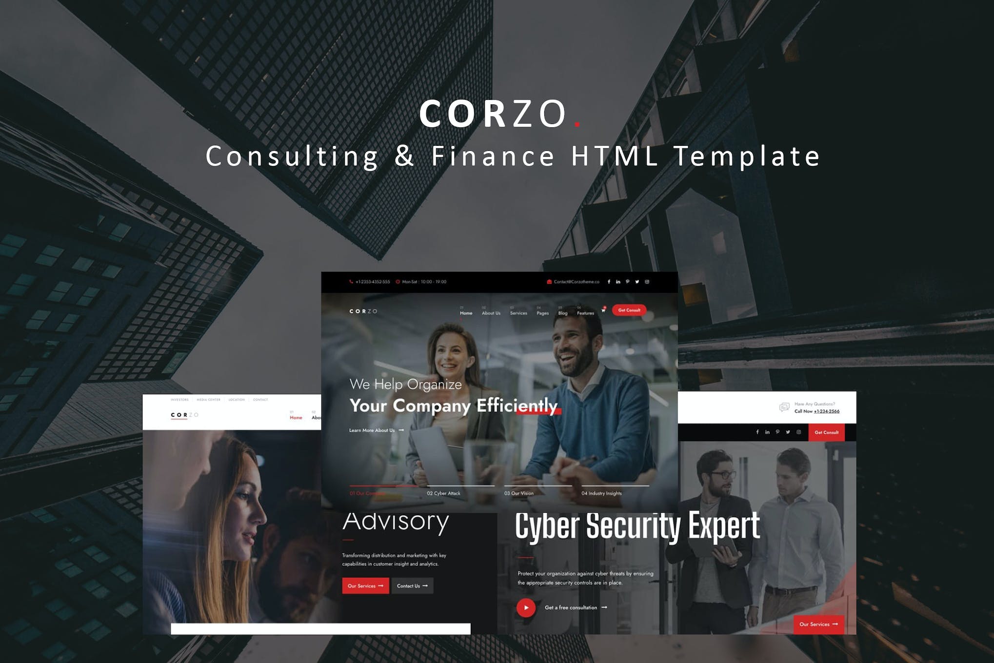 Corzo – Consulting & Finance HTML Template