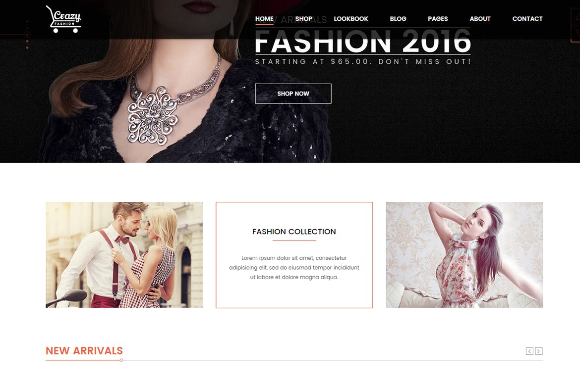 Crazy Fashion – eCommerce HTML5 template