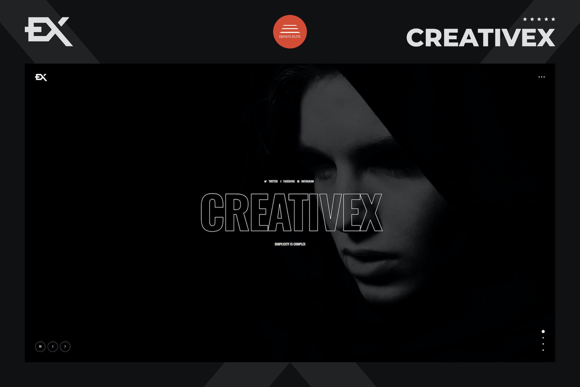 Creativex – A Bold Portfolio Template