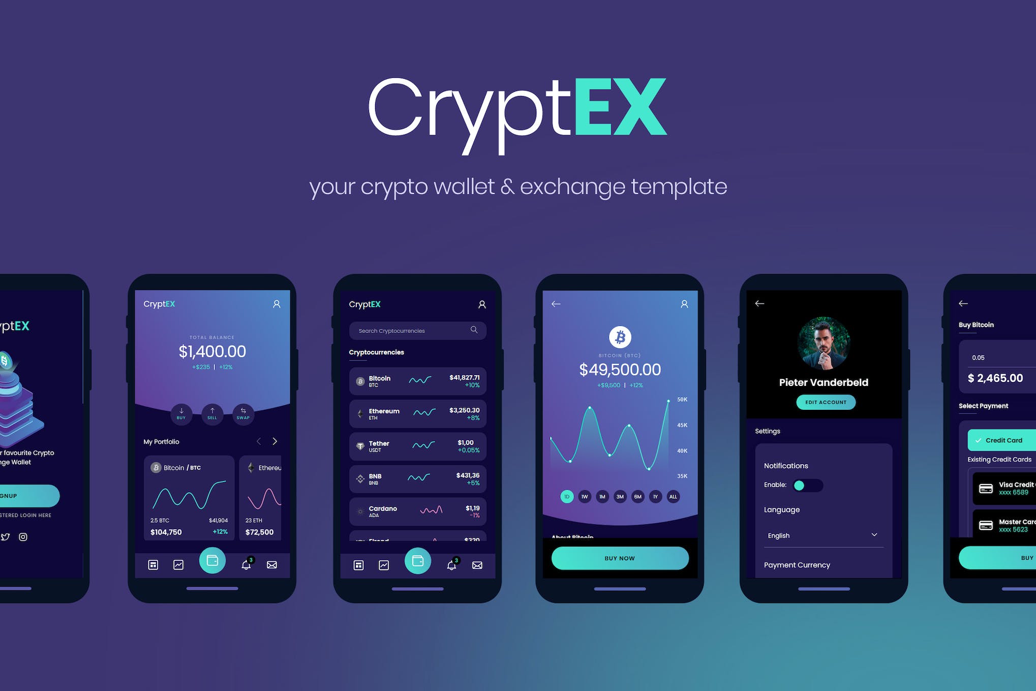 Cryptex – Mobile HTML Template