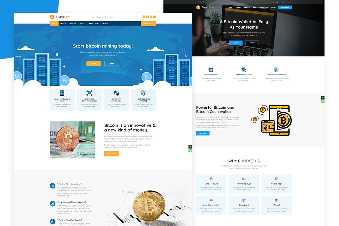 CryptoCoin – Cryptocurrency & Mining Template