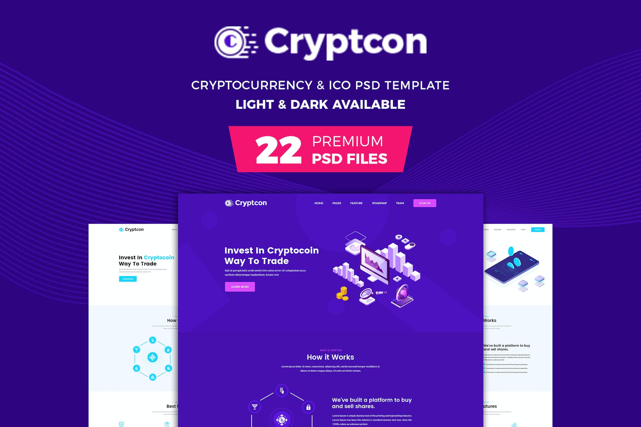 Crypton | ICO & Crypto Currency PSD Template