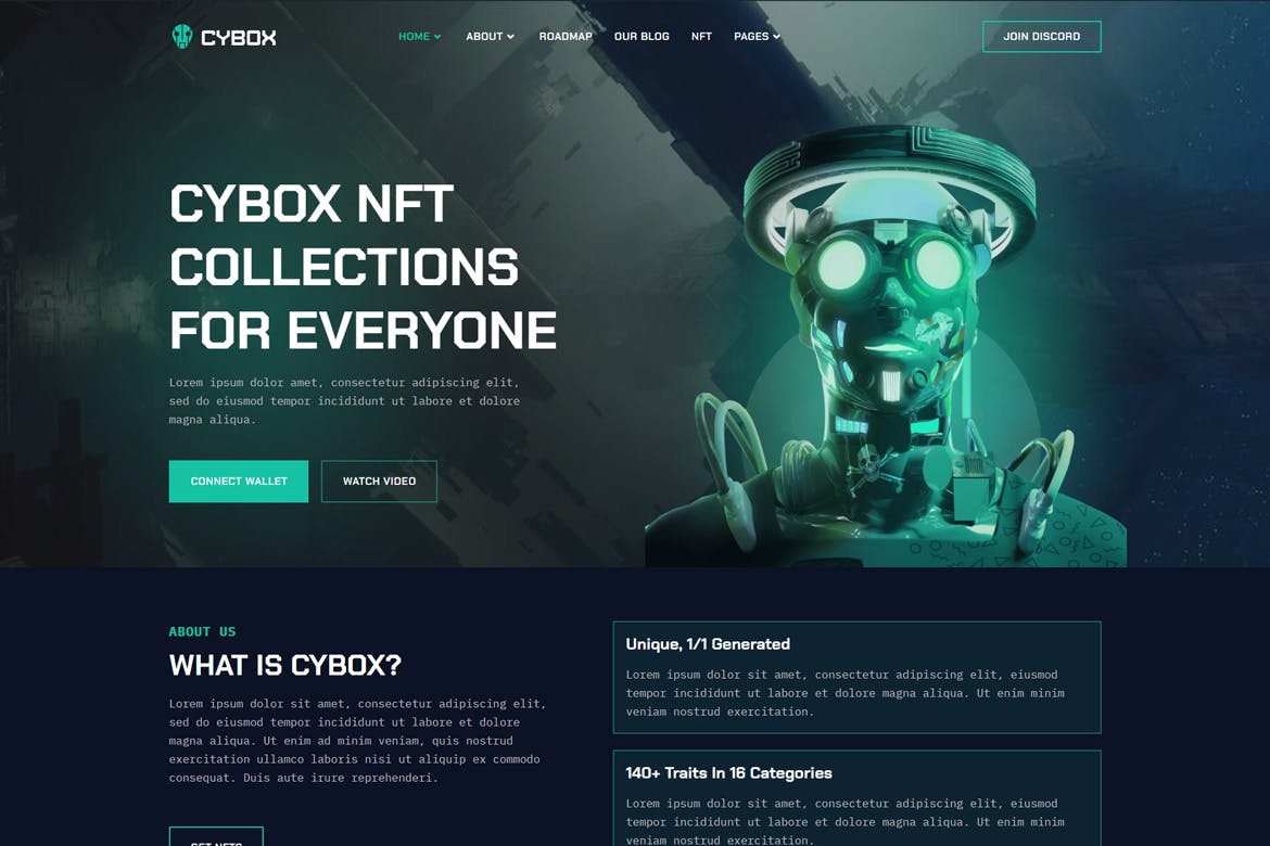 Cybox – NFT Collections HTML Template