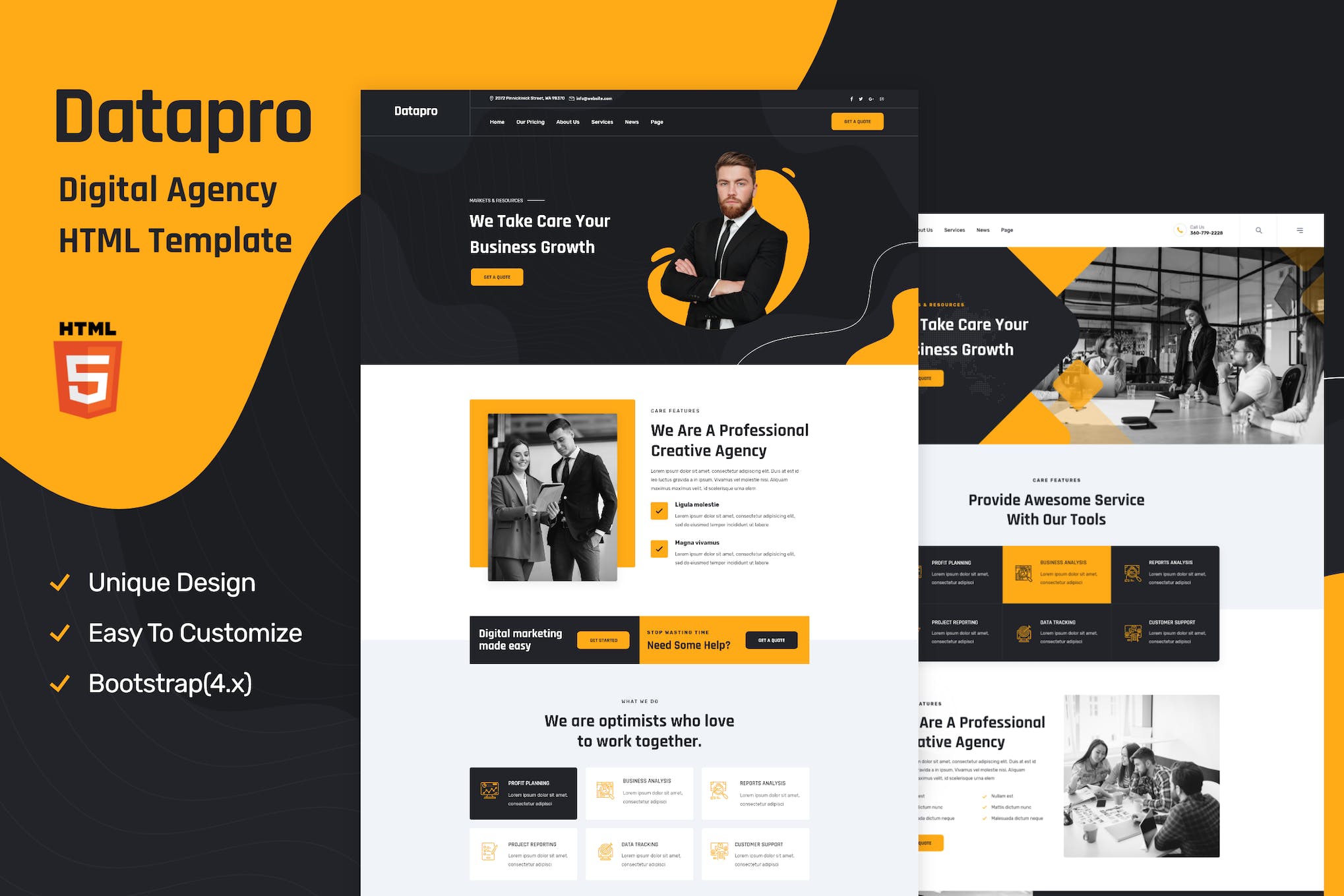 Datapro – Creative Agency HTML Template