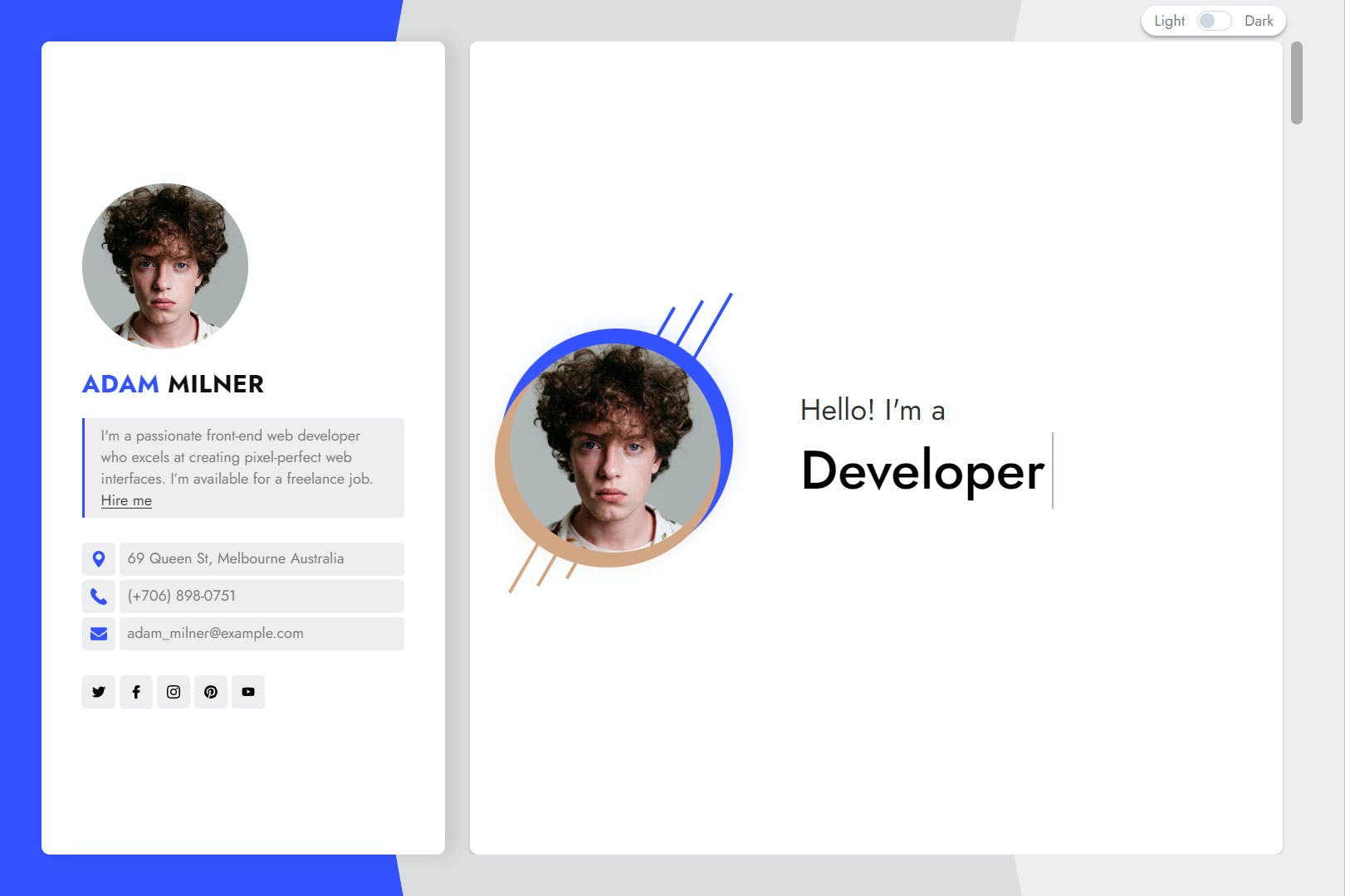 Deebo – Personal Portfolio CV HTML Template