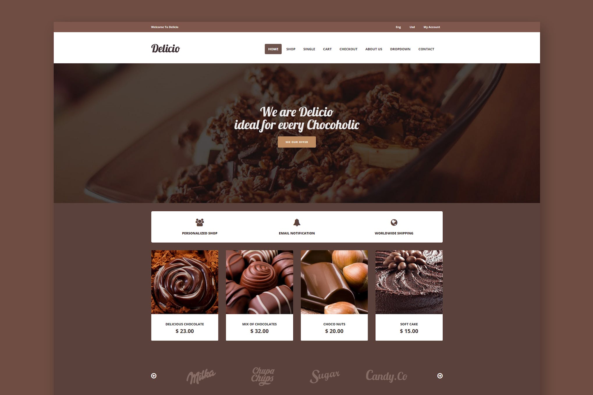 Delicio – Chocolate Shop HTML Template