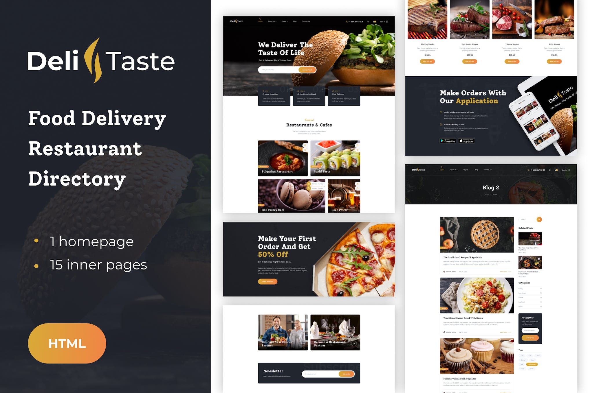 DeliTaste – Food Delivery HTML Template