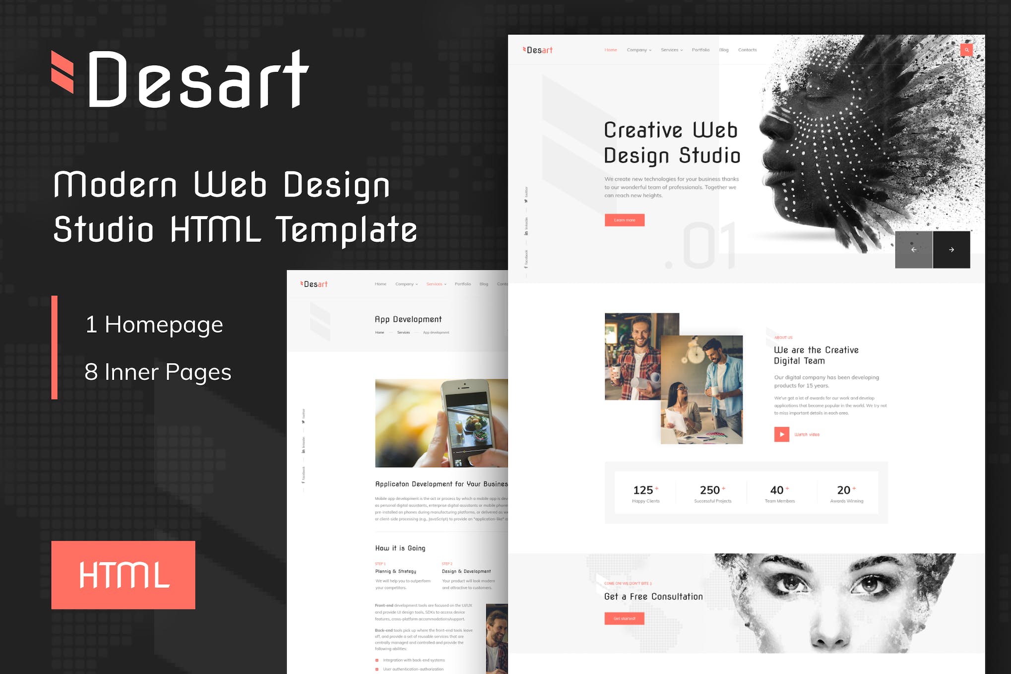 Desart – Creative Web Design Studio HTML Template