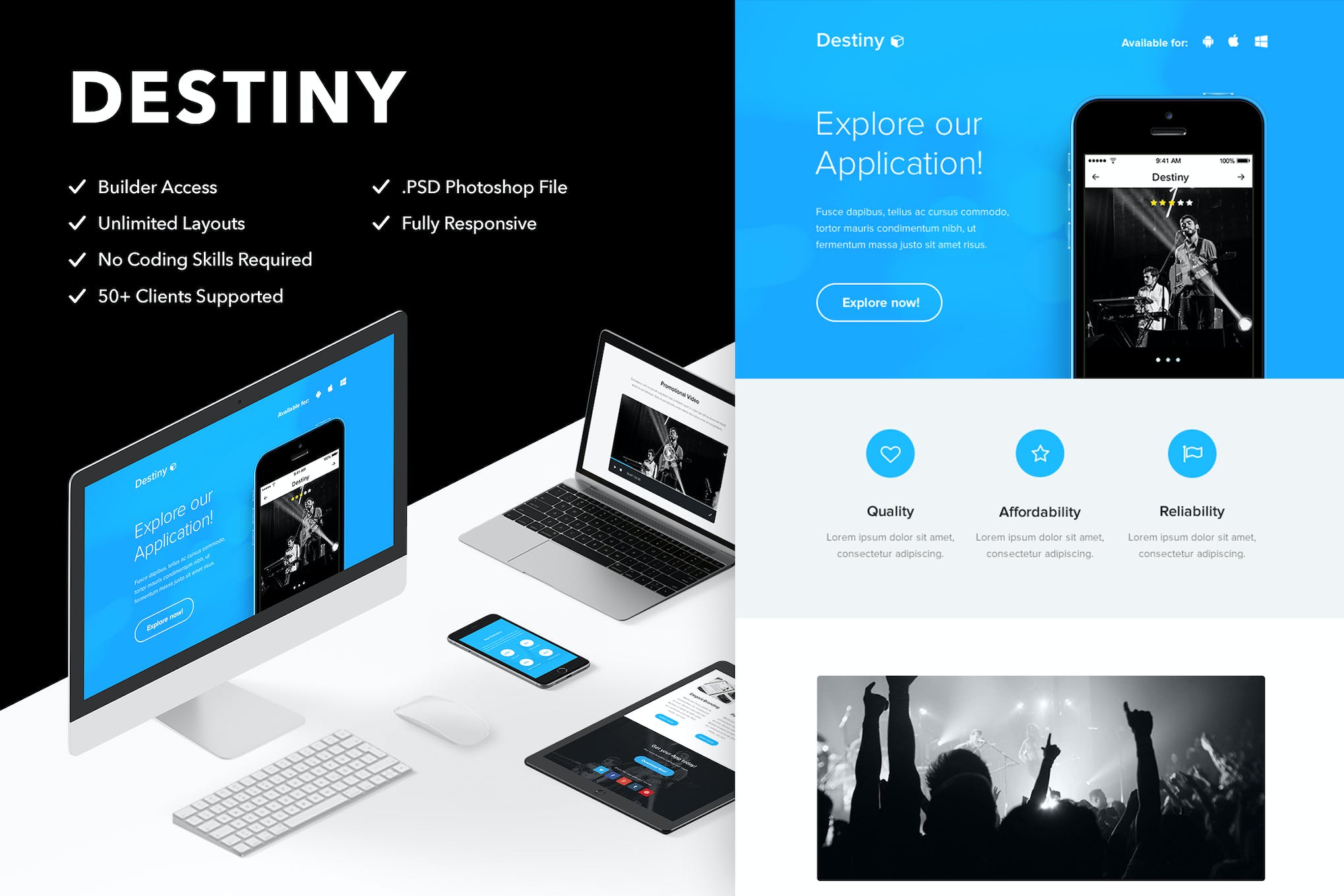 Destiny – Responsive Email + Themebuilder Access