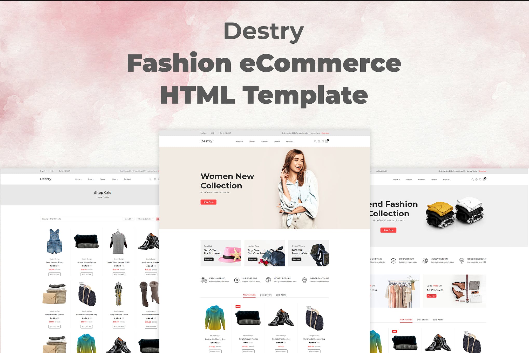 Destry – Fashion eCommerce HTML Template