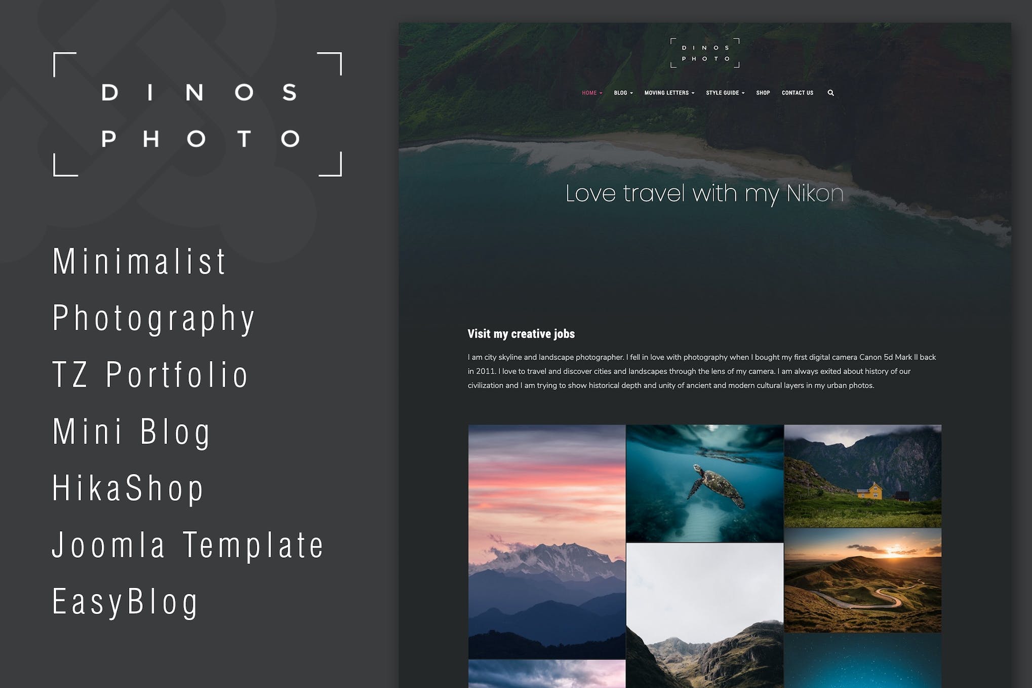 Dino – Creative Portfolio Joomla Template