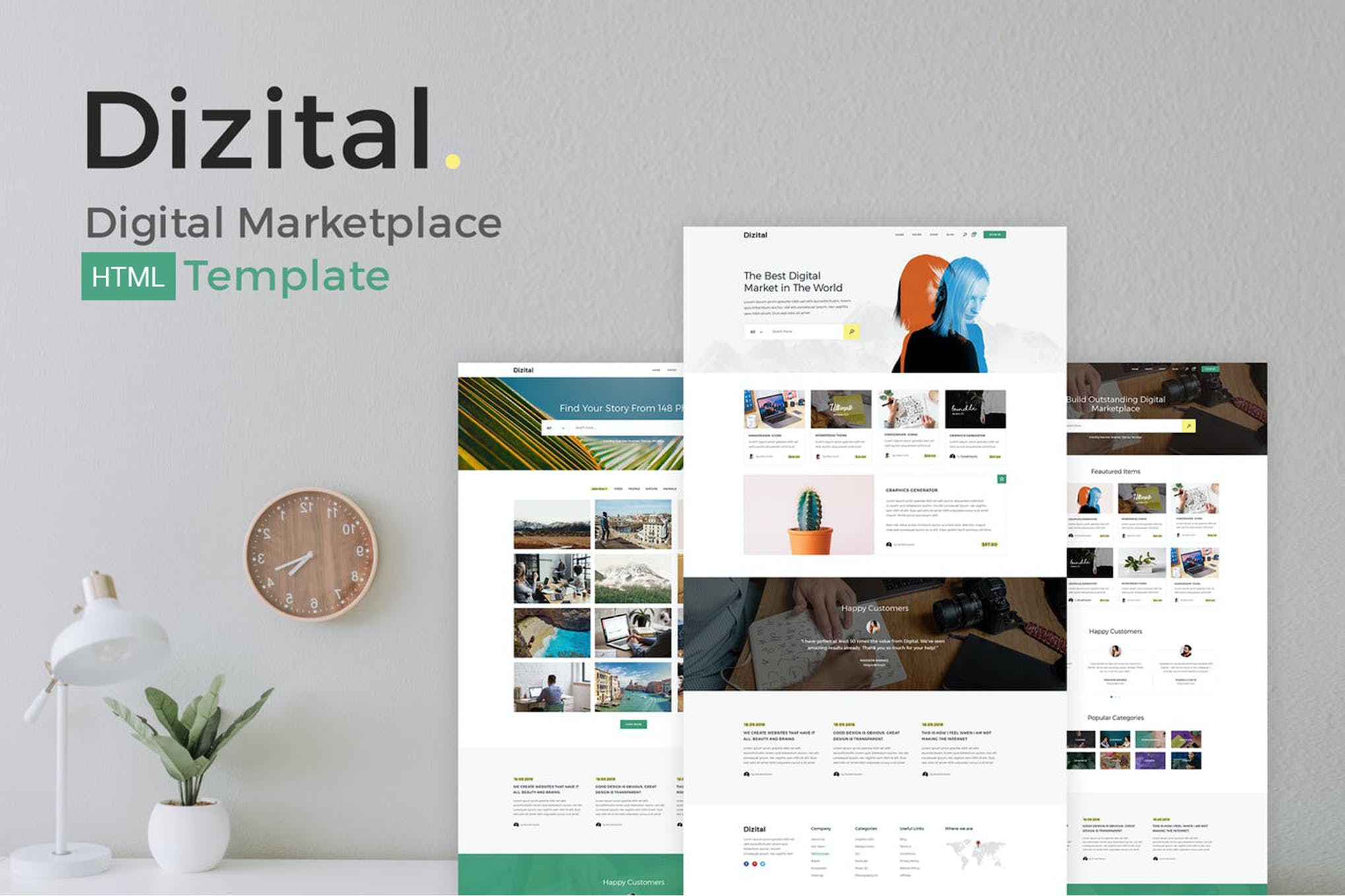 Dizital – Easy Digital Downloads HTML Template