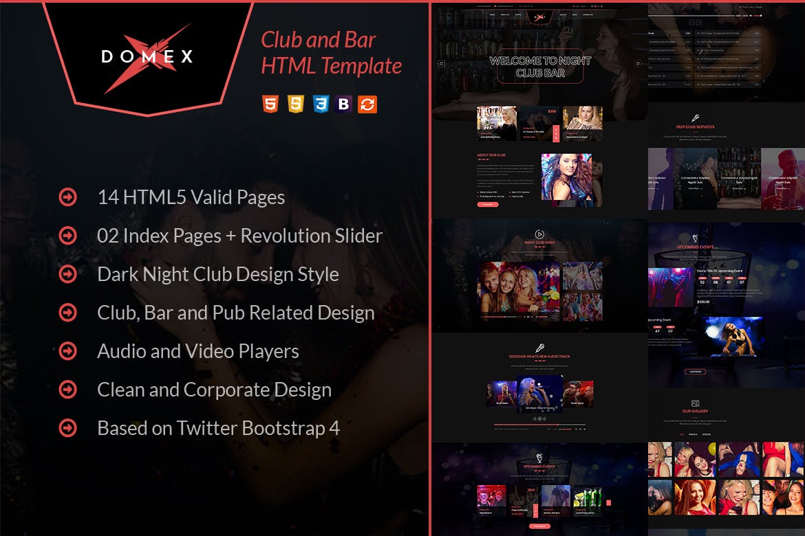 Domex – Night Club HTML Template