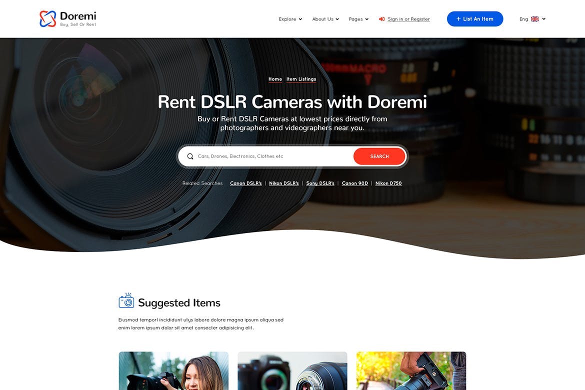 Doremi – Rent Anything HTML Template