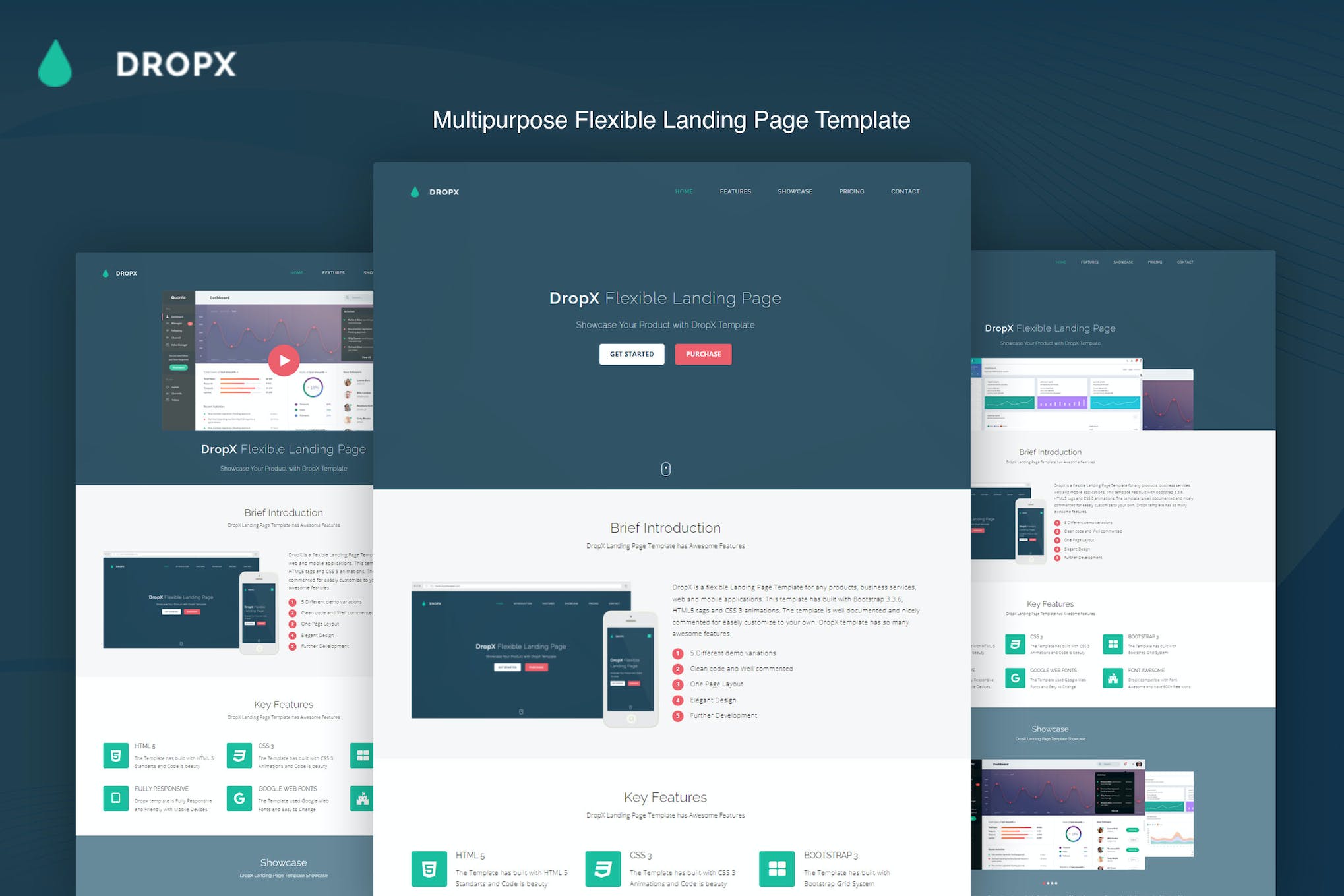 DropX- Multipurpose Flexible Landing Page Template