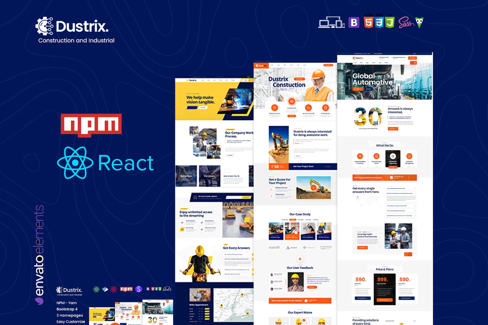 Dustrix – Construction & Industry React Template