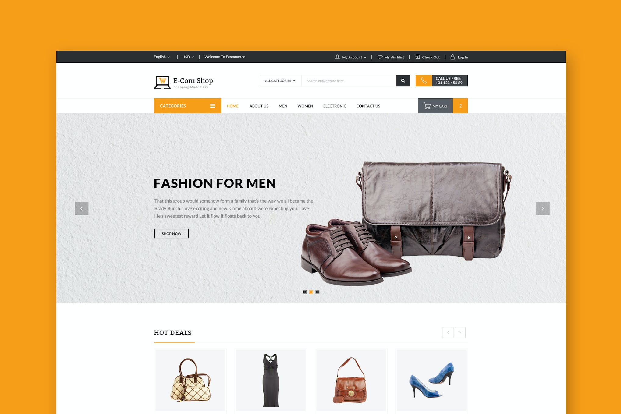 Ecom – Responsive eCommerce HTML Template