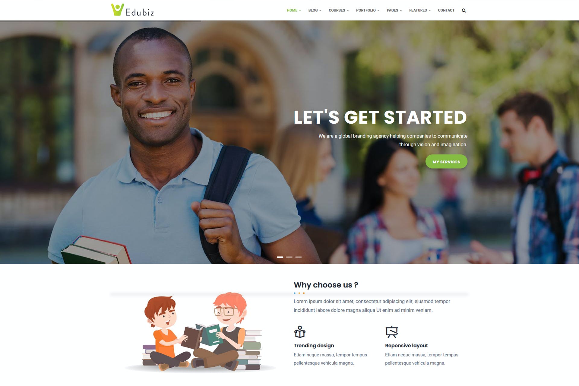 Edubiz – Powerful Education, Courses Drupal Theme