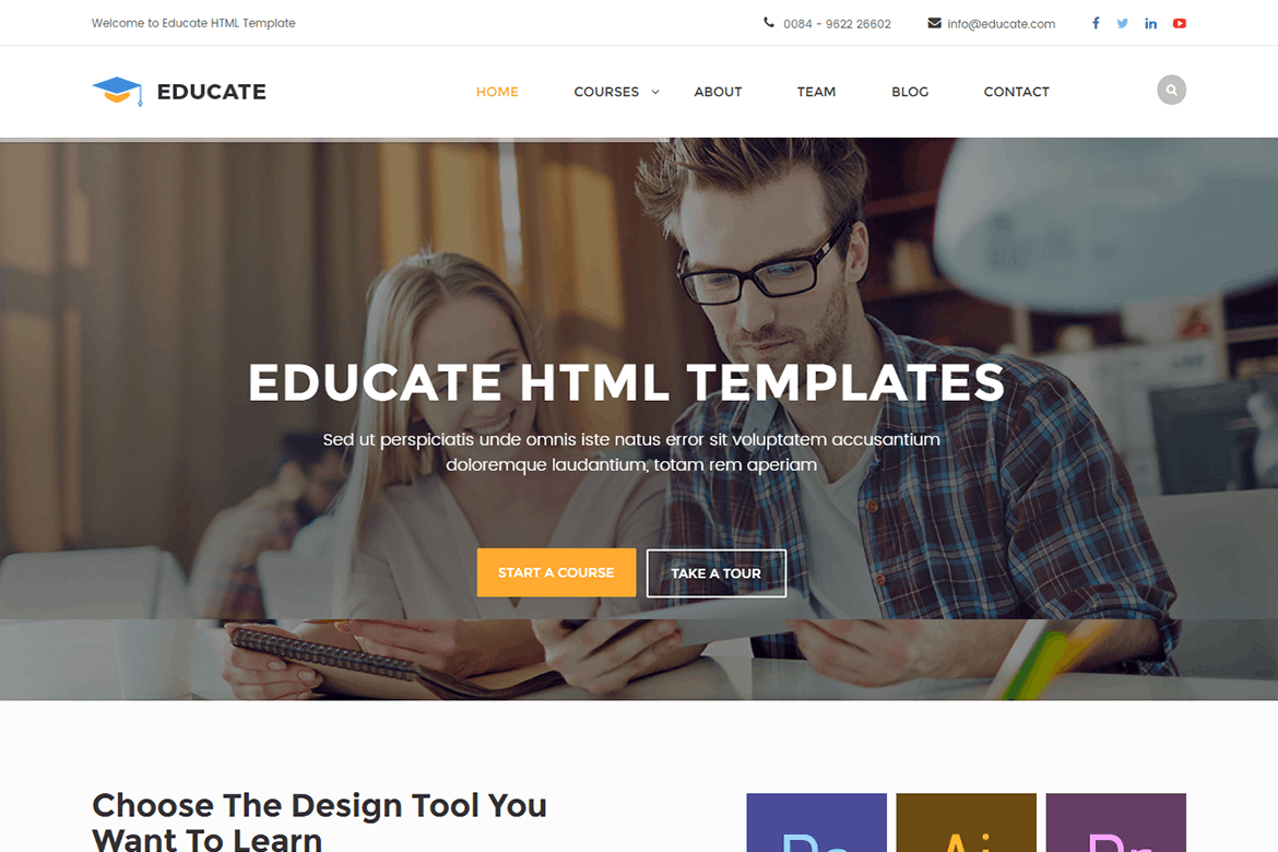 Educate – Education HTML Template