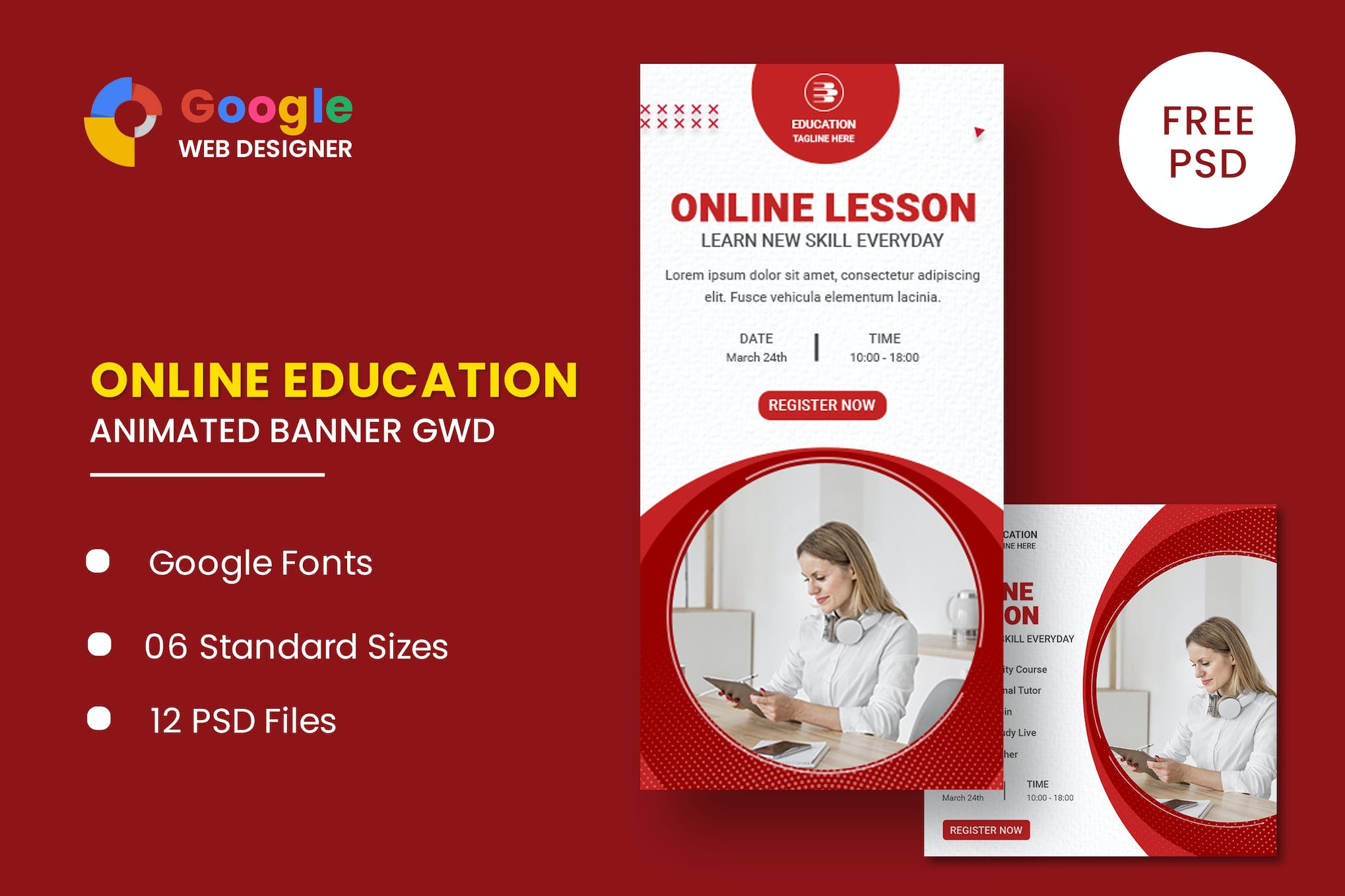 Education Online Animated Banner GWD