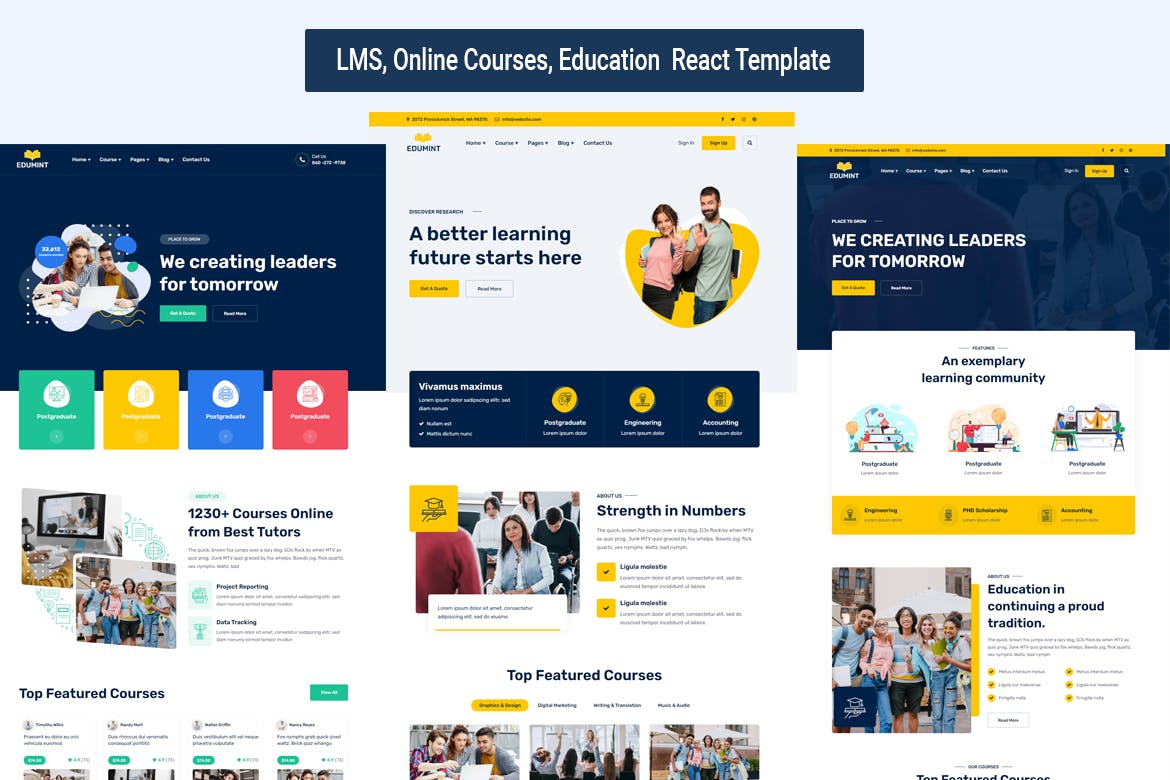 Edumint – LMS, Courses, Education Template