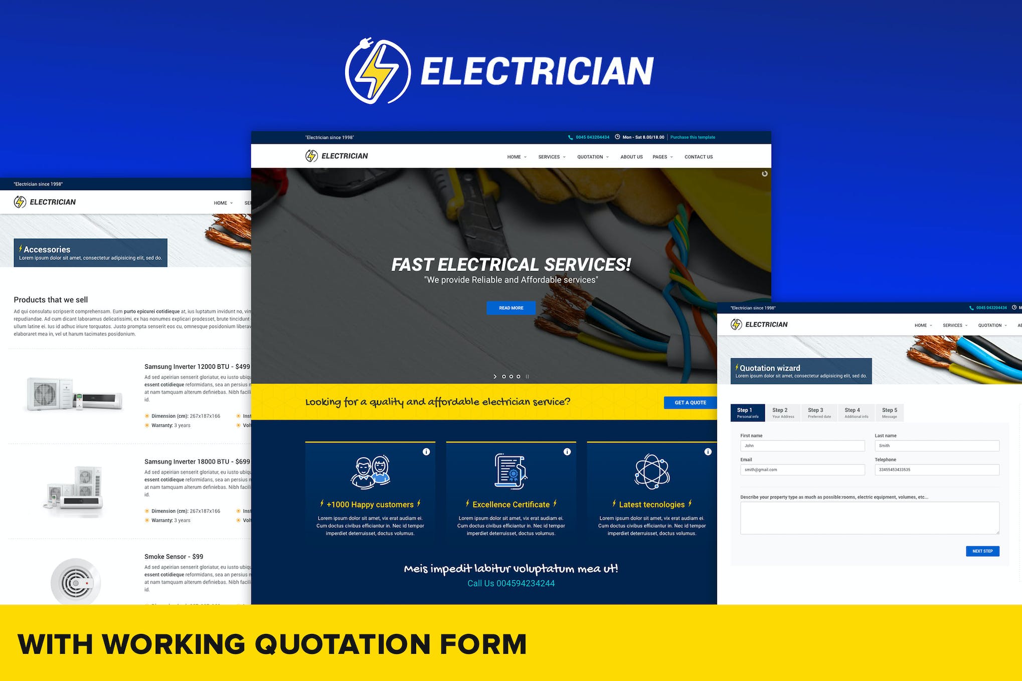 Electrician – Site Template