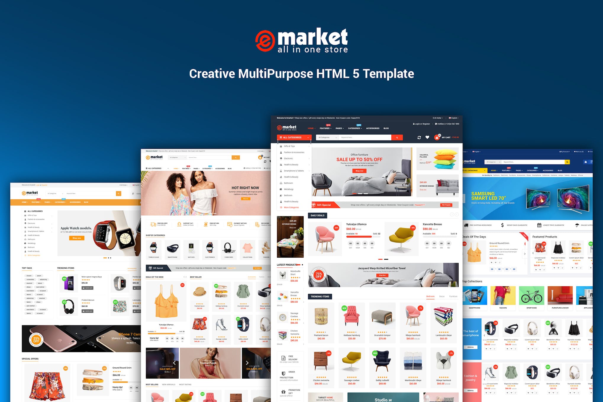 eMarket – Creative MultiPurpose HTML 5 Template