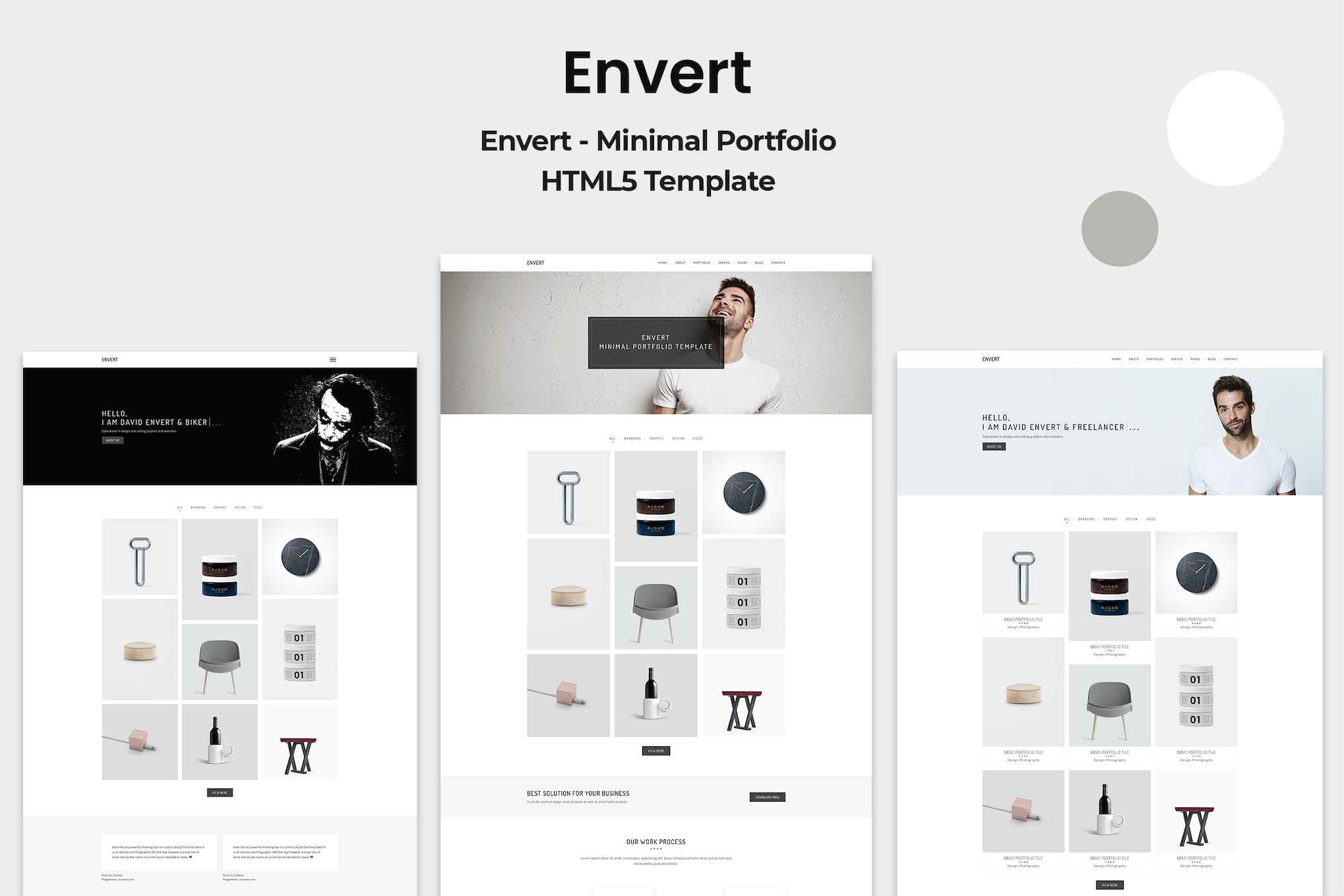 Envert – Minimal Portfolio Template