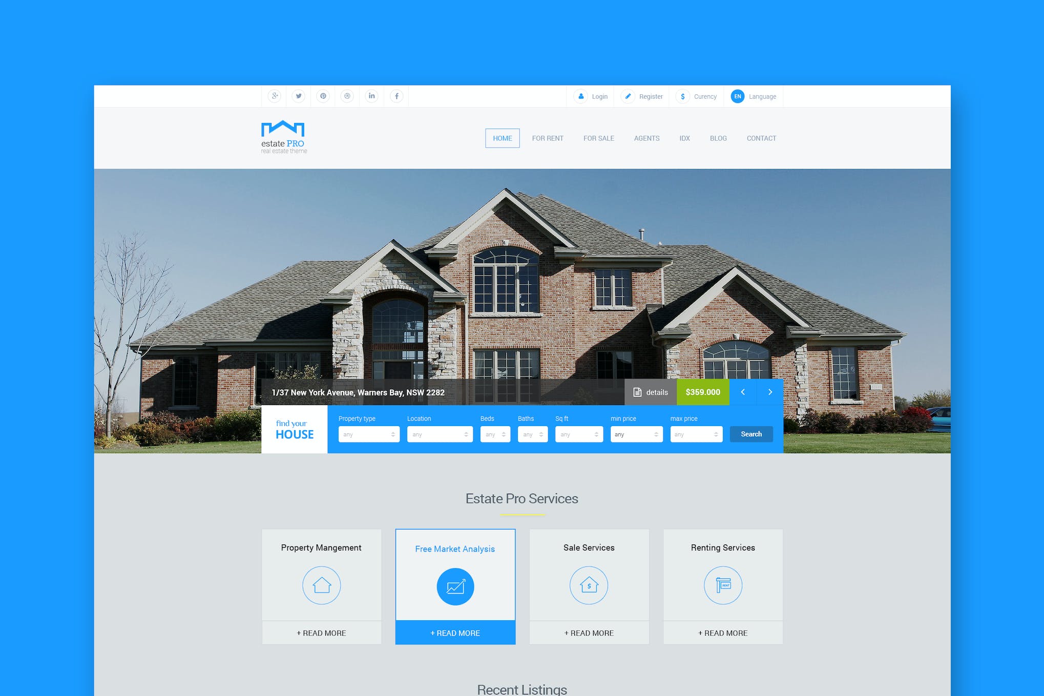 Estate Pro – Real Estate HTML Template