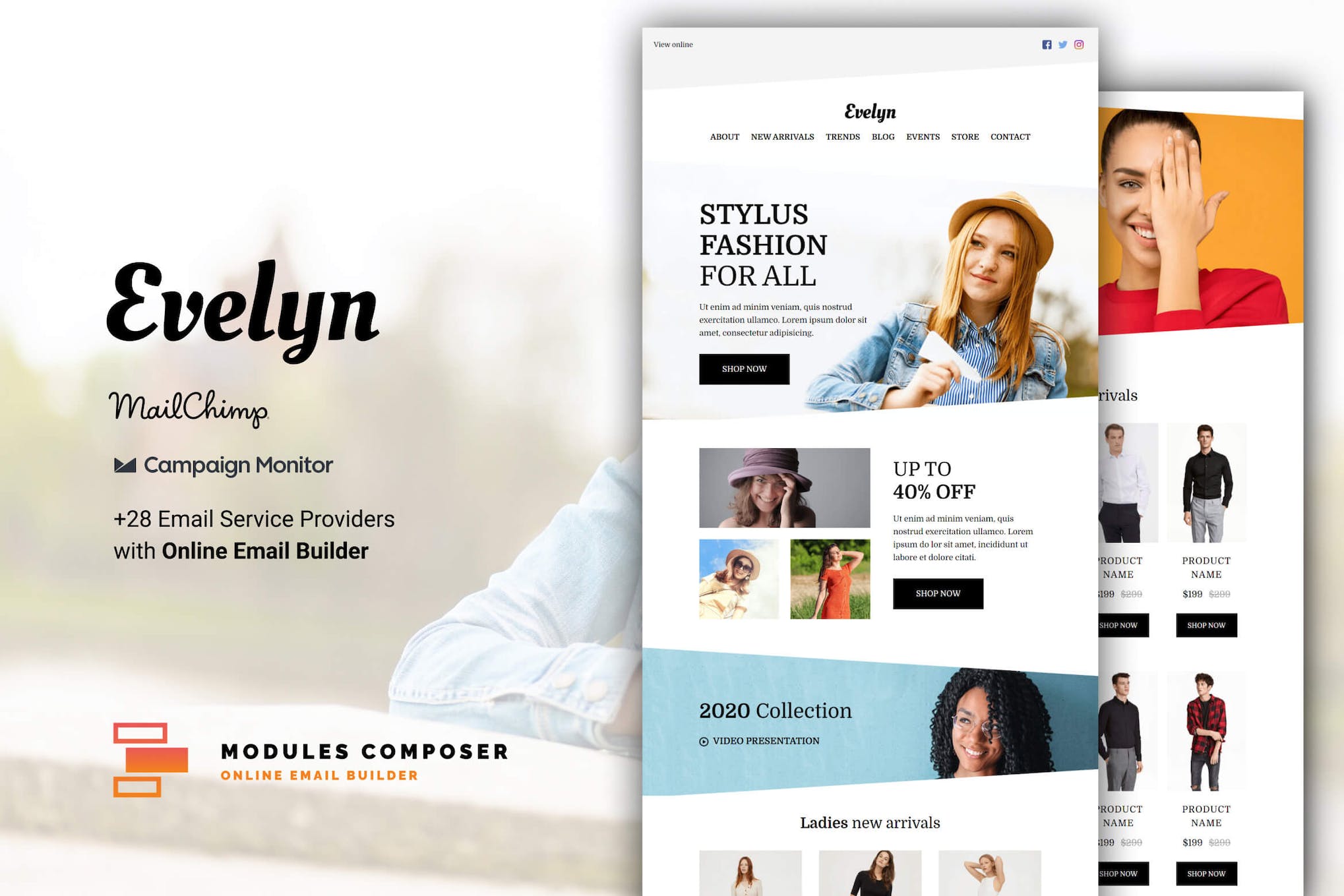 Evelyn – E-commerce Responsive Email Template