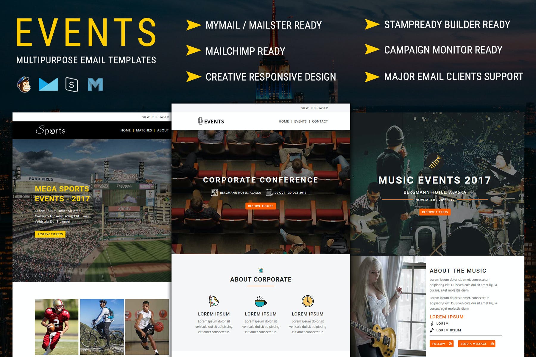 EVENTS – Multipurpose Responsive Email Templates