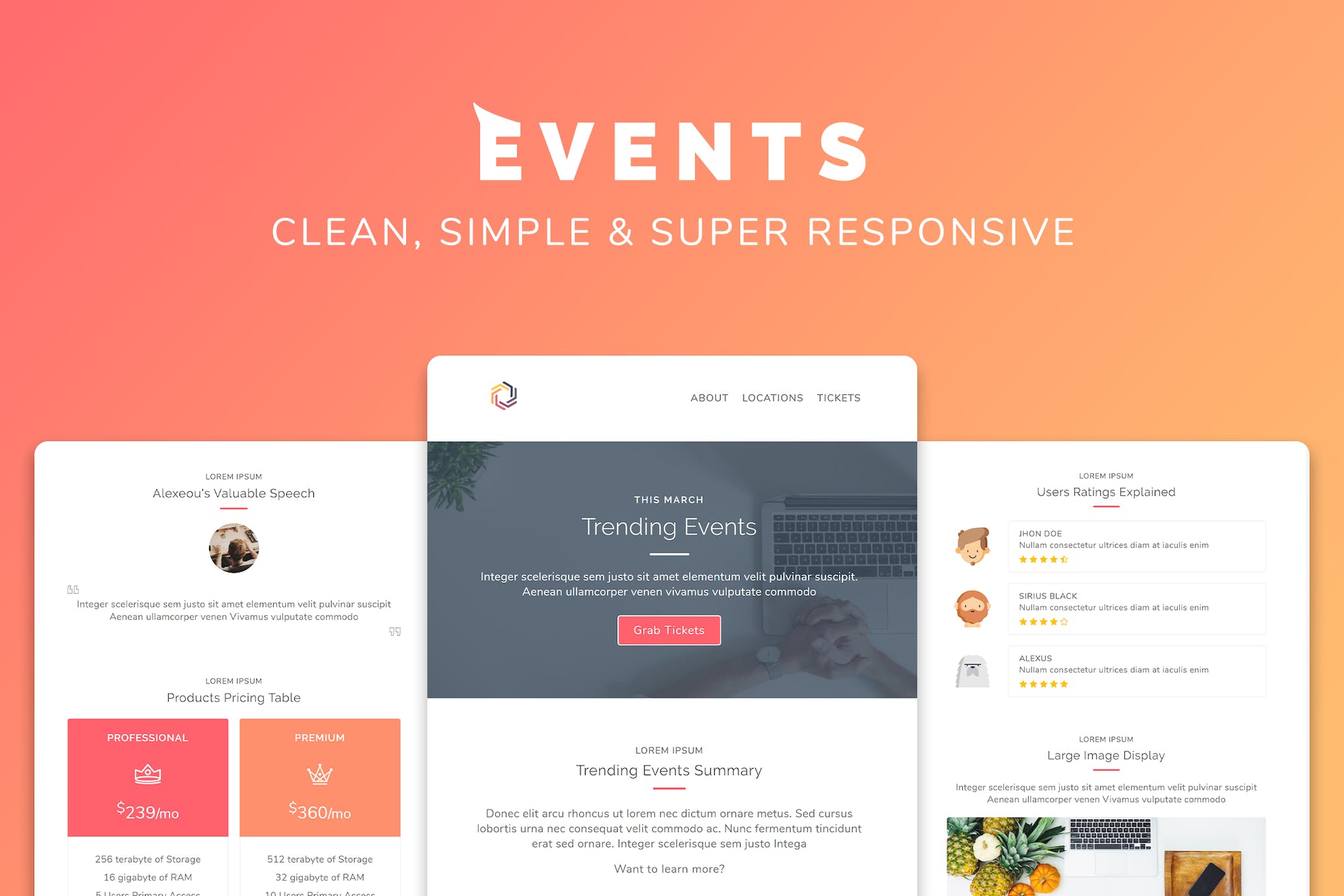 Events Responsive Multipurpose Email Template