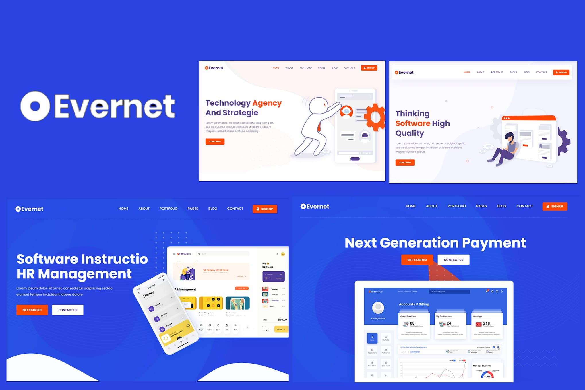 Evernet – HTML5 Template