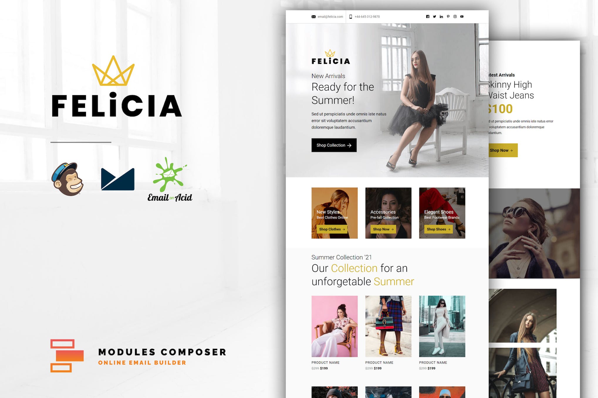 Felicia – E-commerce Responsive Email Template